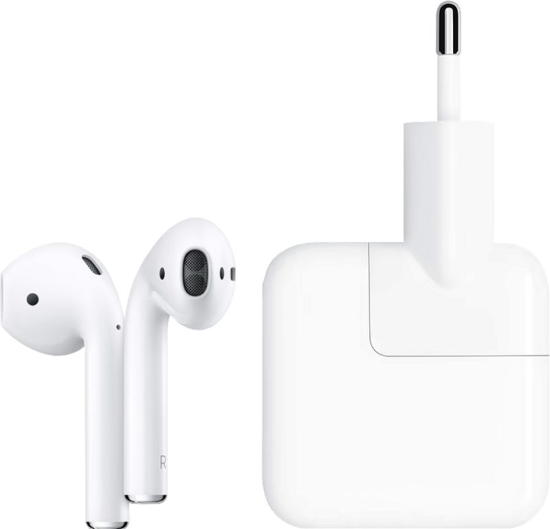 Apple AirPods 2 + Apple 12W USB Oplader (6095612424423)