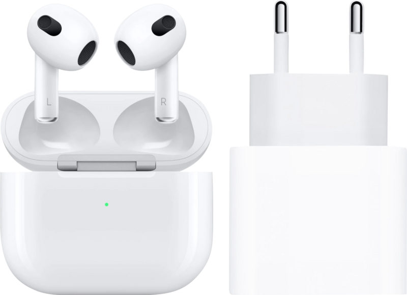 Apple AirPods 3 + Apple Usb C Oplader 20W (6090330843853)