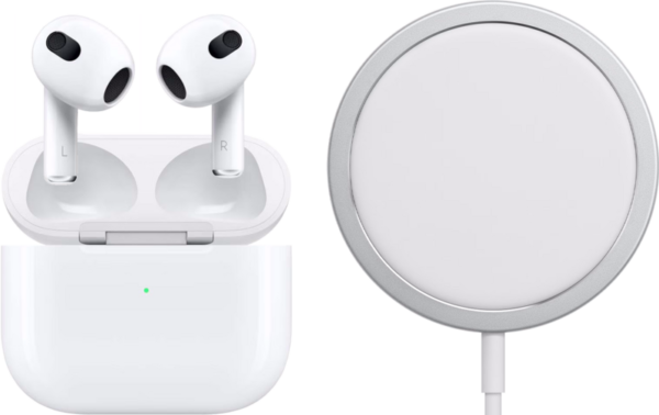 Apple AirPods 3 + Apple MagSafe Draadloze Oplader 15W (6090338888870)